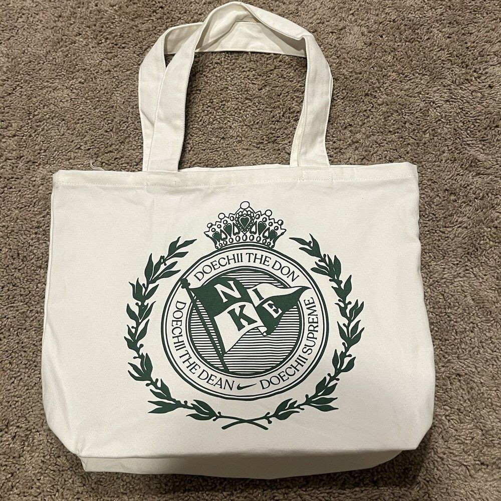 Nike Doechii Swamp Dept. Tote Bag Green Tan Canvas